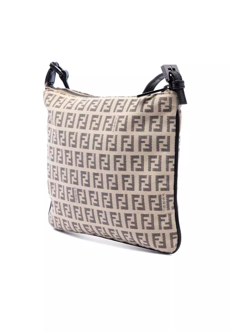 Pre-Loved Fendi Zucchino Canvas Crossbody
