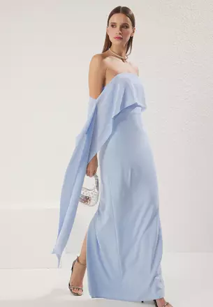 sachin and babi light blue dress Best Formal Dress Style to Hide Tummy: Fabrics, Cuts & Styling Tricks – The  Dress Outlet main image 1
