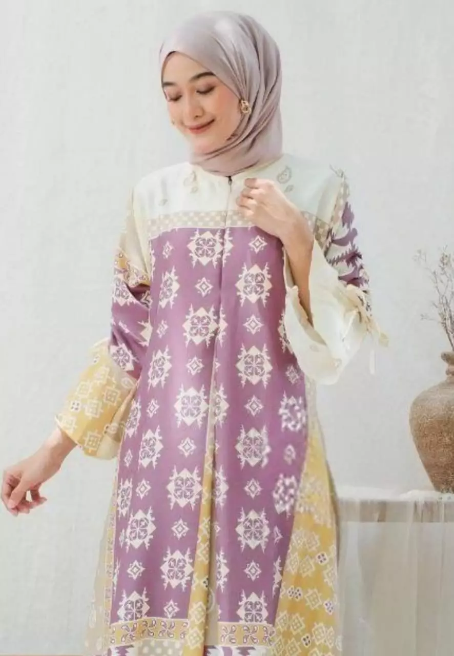 Valia Ungu Dress Premium | Long Dress | Gamis Modern Premium JLAN
