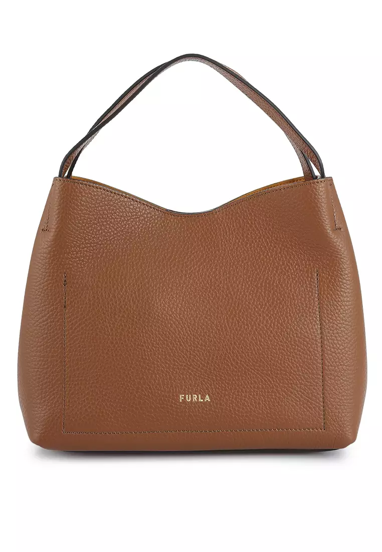 Furla Genesi Tote Mini Nero Black Soft Calf Leather Woman