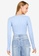 MISSGUIDED blue Extreme Rib Knitted V Neck Bodysuit 1B2A8AA95140DDGS_2