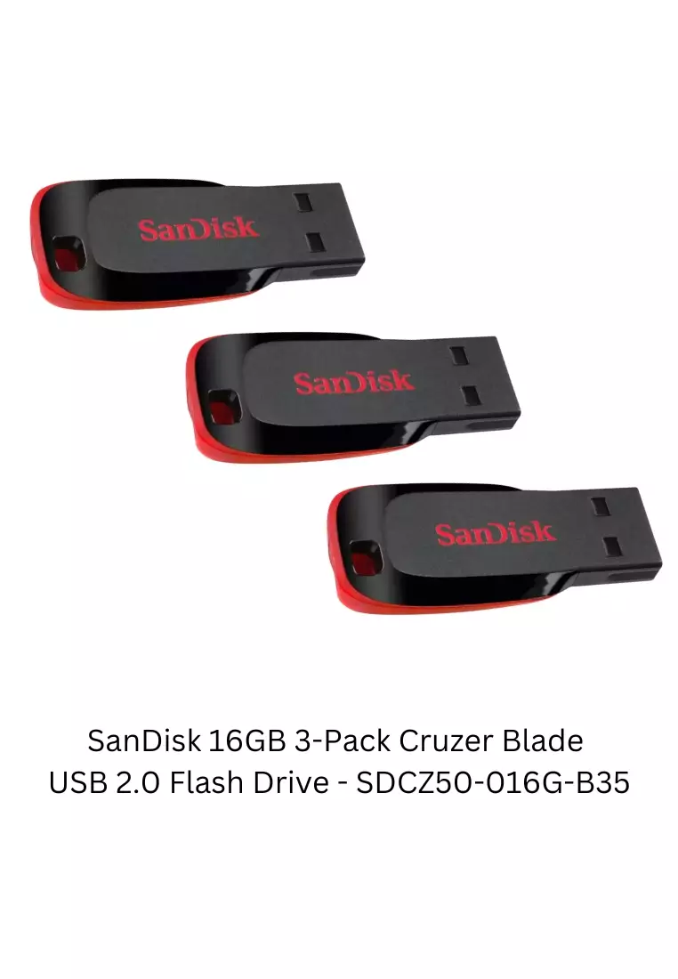 SanDisk 16GB Cruzer Blade CZ50 USB 2.0 Flash Drive (SDCZ50-016G