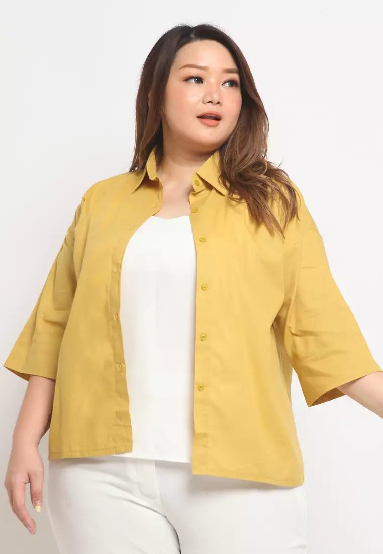 Plus Size Shirt Ye-Ri Mustard