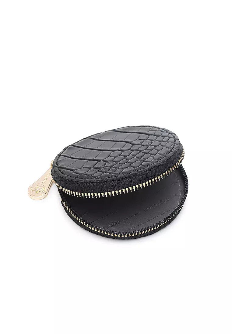 Women's 3-in-1 Handbag with Pouch & Purse - Black