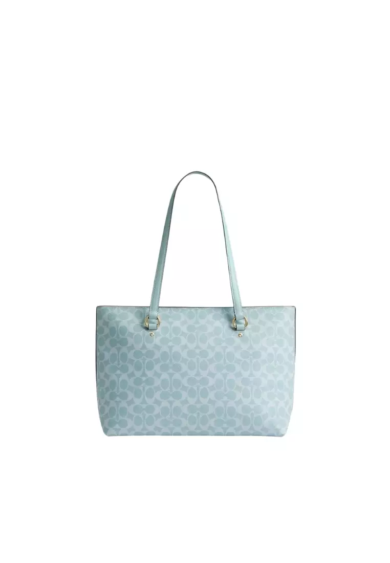 Buy Coach Coach Station Tote Bag In Signature Canvas In Light Blue