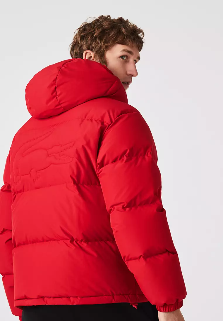 Lacoste red puffer clearance jacket