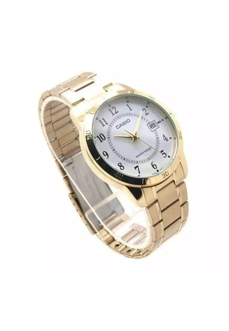 Casio couple watch best sale gold