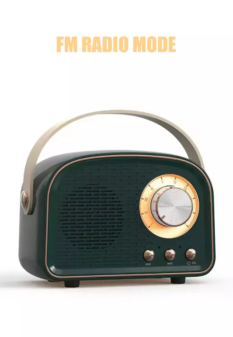 5s PRO MINI Wireless Earphones - Black + Mini Wireless Bluetooth Retro Vintage Speaker - Black