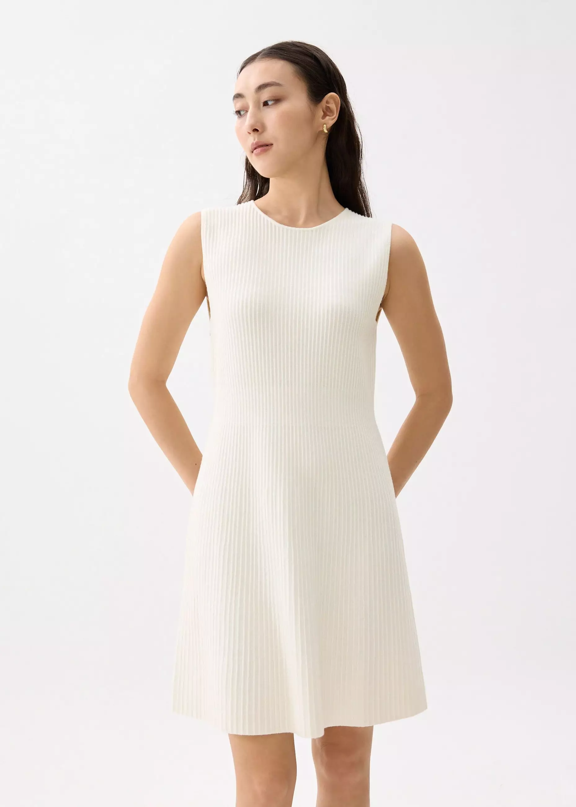 Dress Wanita - Kamil Contour Knit Fit & Flare Mini Dress