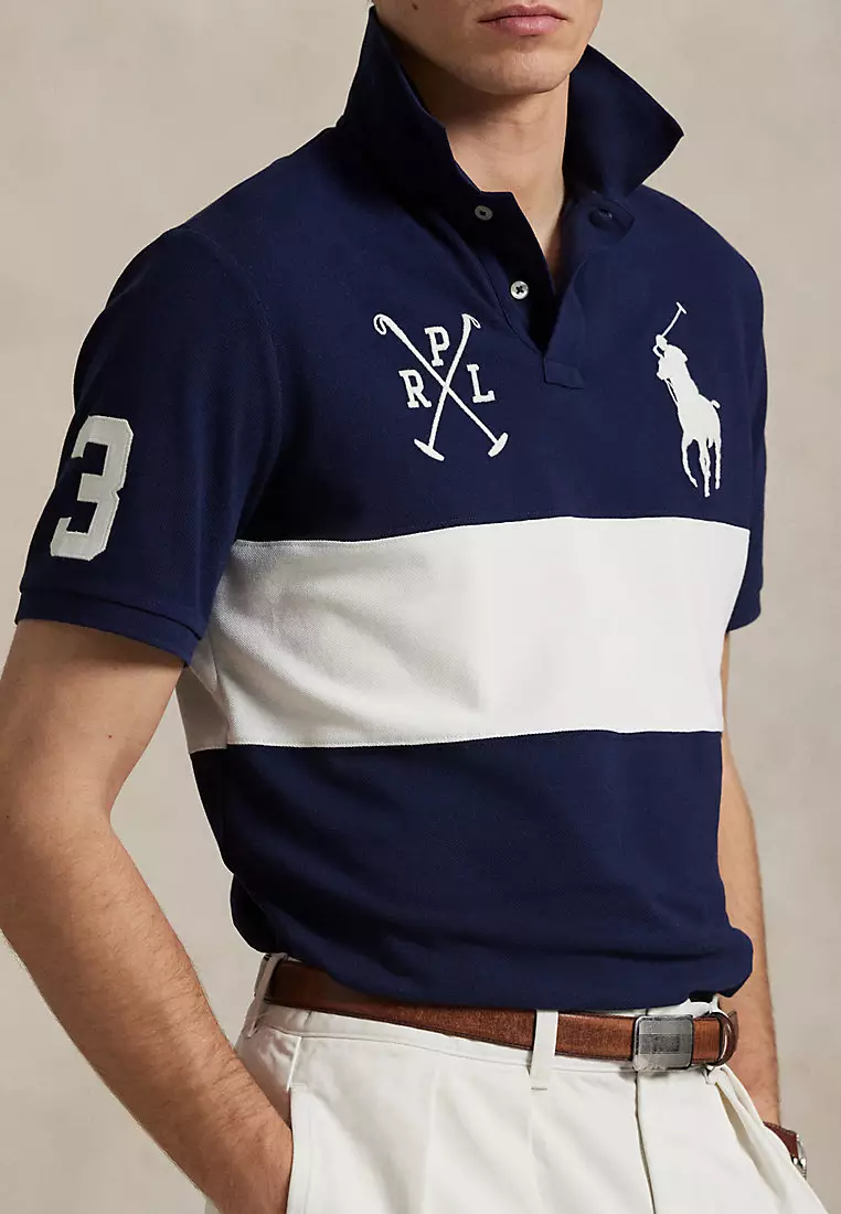 Buy Polo Ralph Lauren Custom Slim Fit Big Pony Mesh Polo Shirt 2025 ...