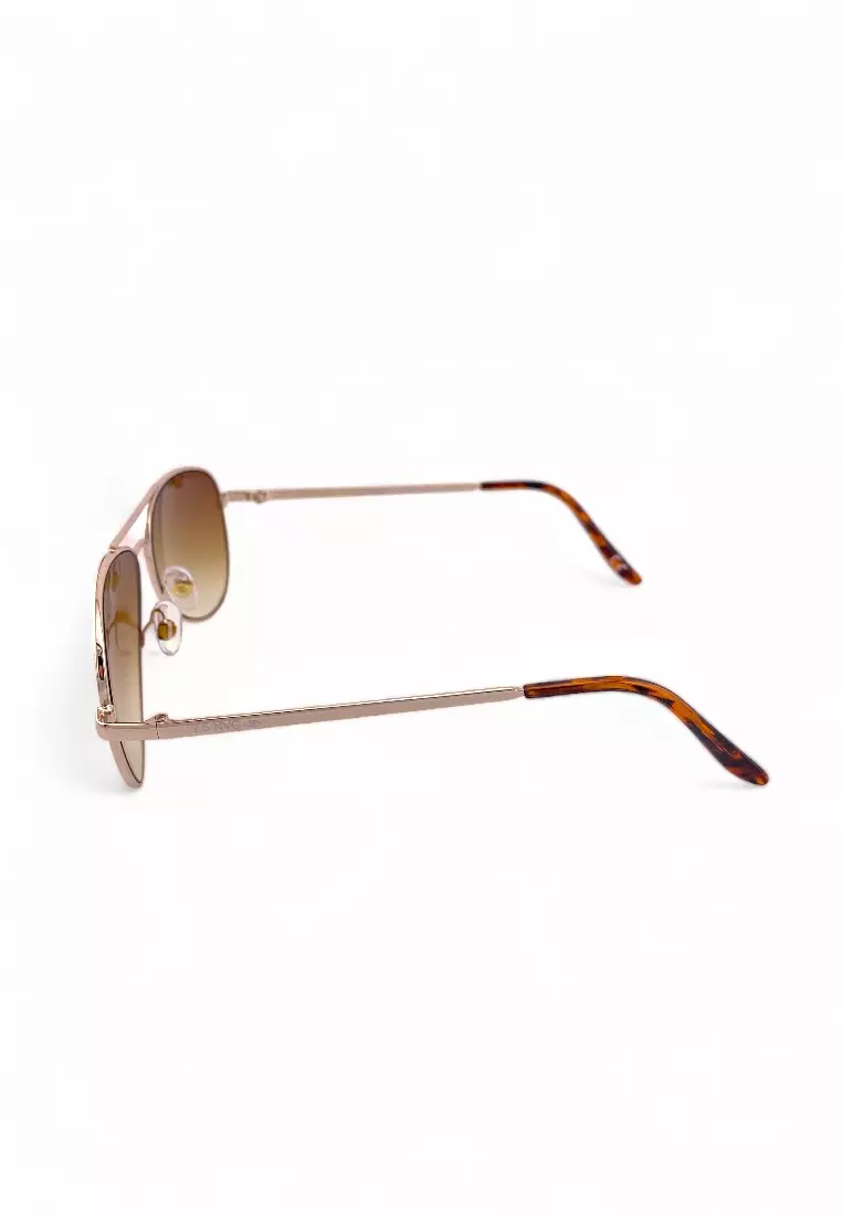 Men's Aviator Frame Gold Metal UV Protection Sunglasses SUNSC1060901