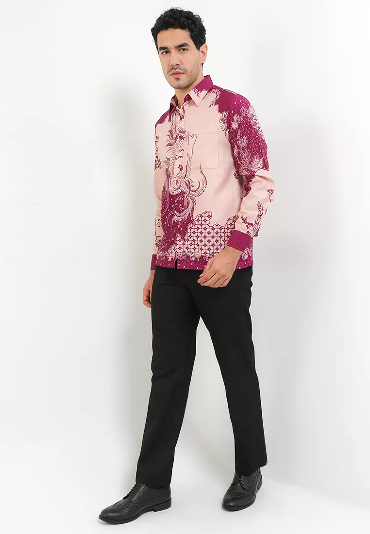 Asmaralaya Kemeja Batik Exclusive Premium Pria Casual Modern Lengan Panjang