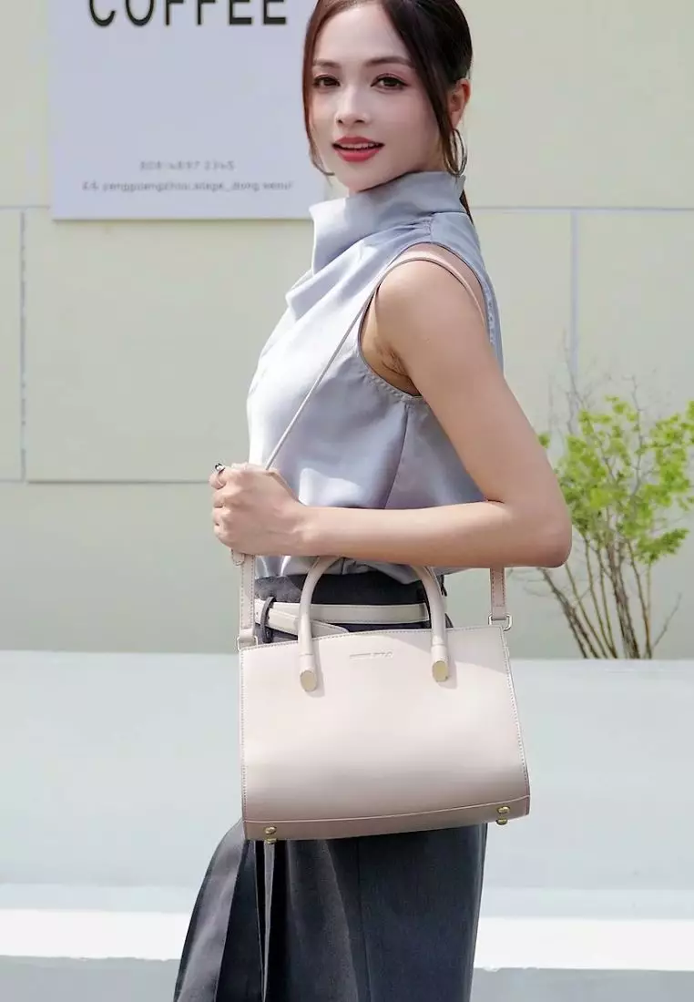Women's Top Handle Bag / Sling Bag / Crossbody Bag (Tas Selempang / Tas Tangan) - Cokelat