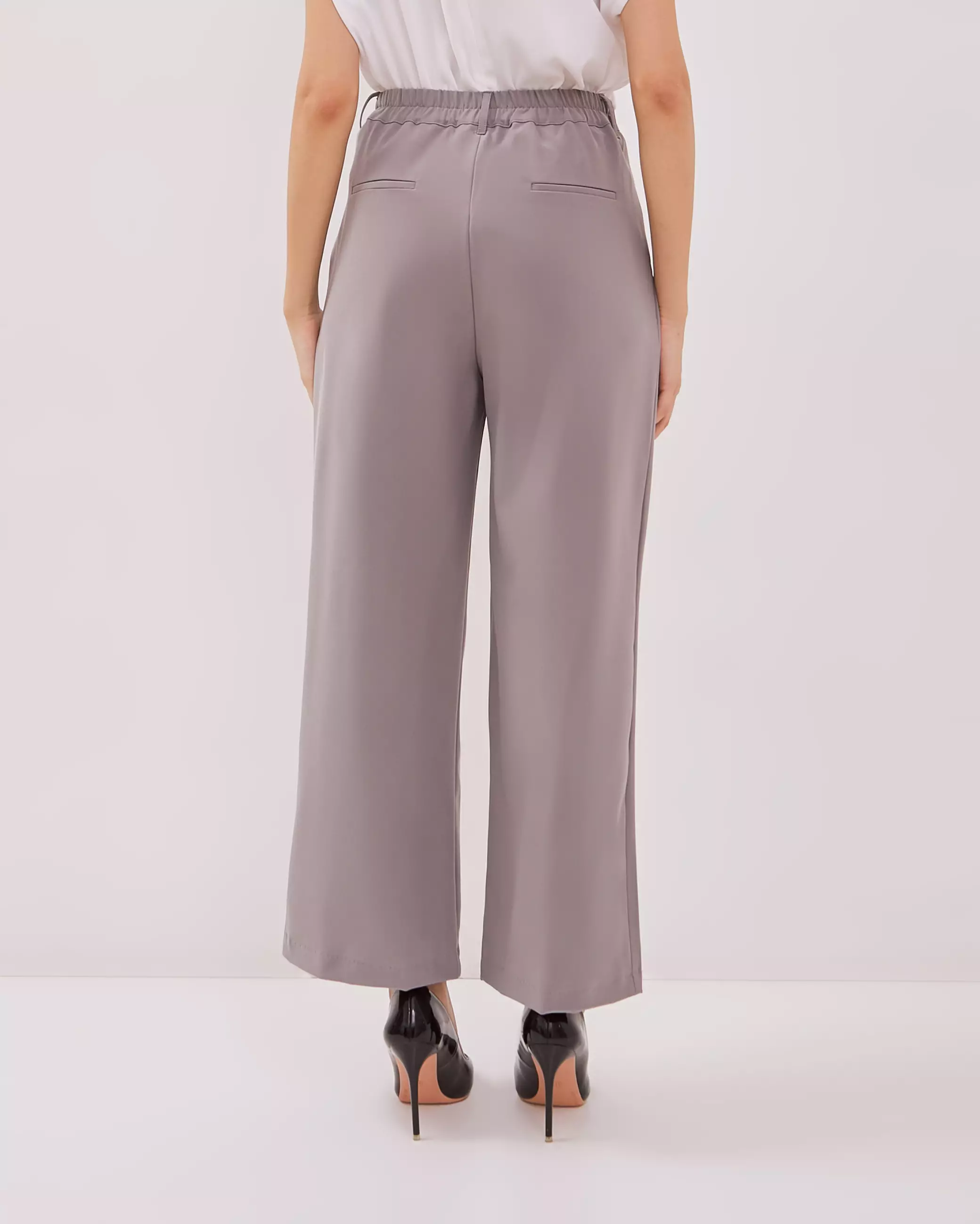 Urban Exchange Ruby Grey Wide Leg Pants - Bawahan Celana Panjang Wide Leg Warna Grey