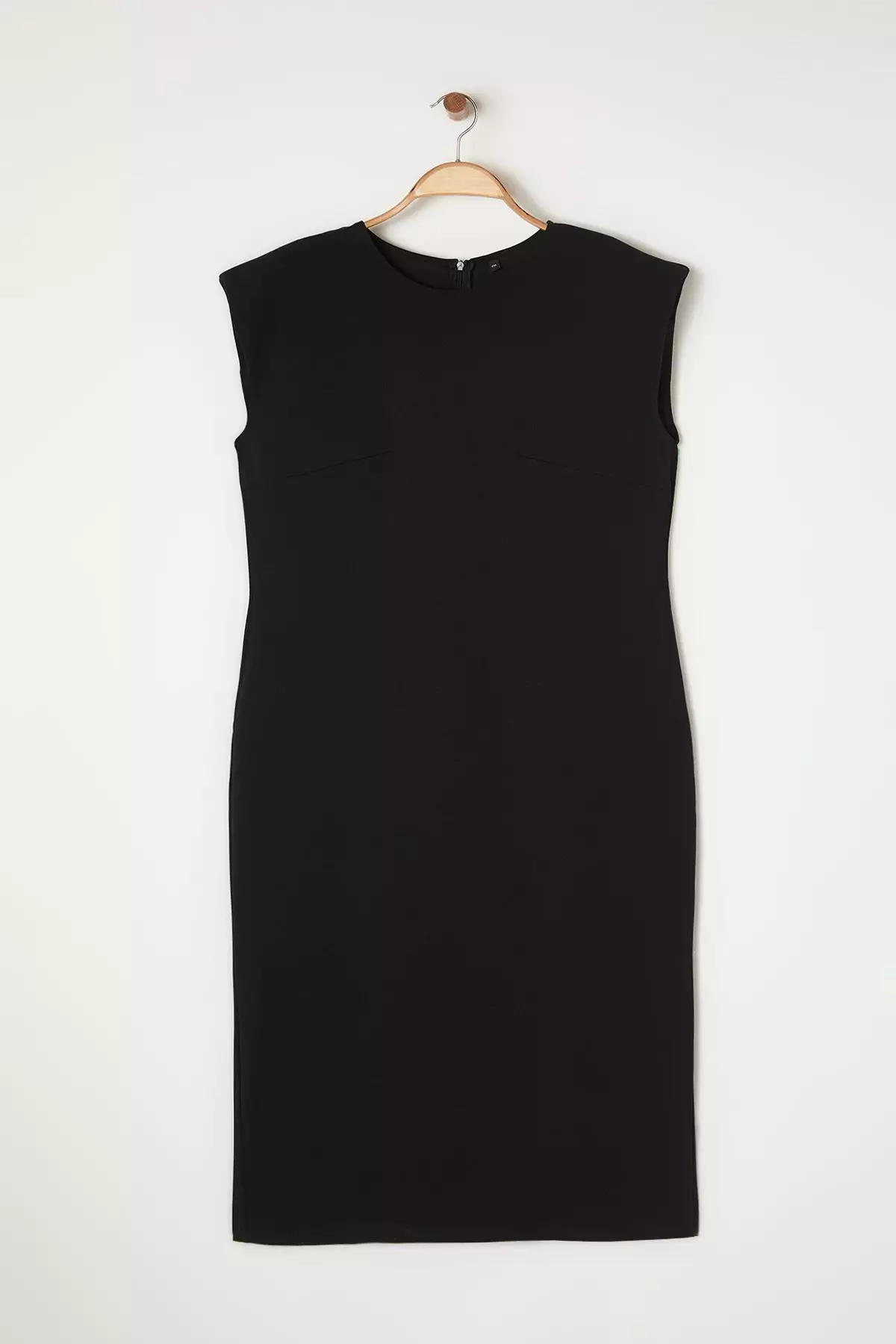 Crew Neck Crepe Knit Plus Size Dress