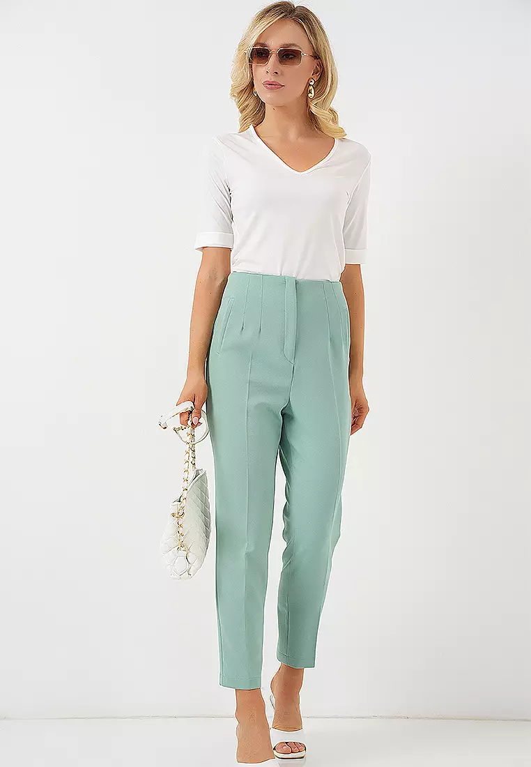 High Waist Ankle Trousers