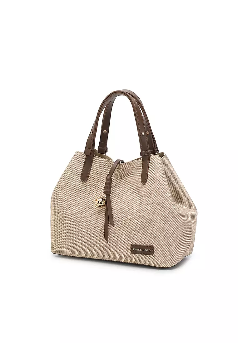 Women's Top Handle Bag / Sling Bag / Crossbody Bag / Shoulder Bag - Khaki / Coffee