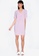 ZALORA BASICS pink Pleat Front Short Sleeve Dress D0286AA956E507GS_4