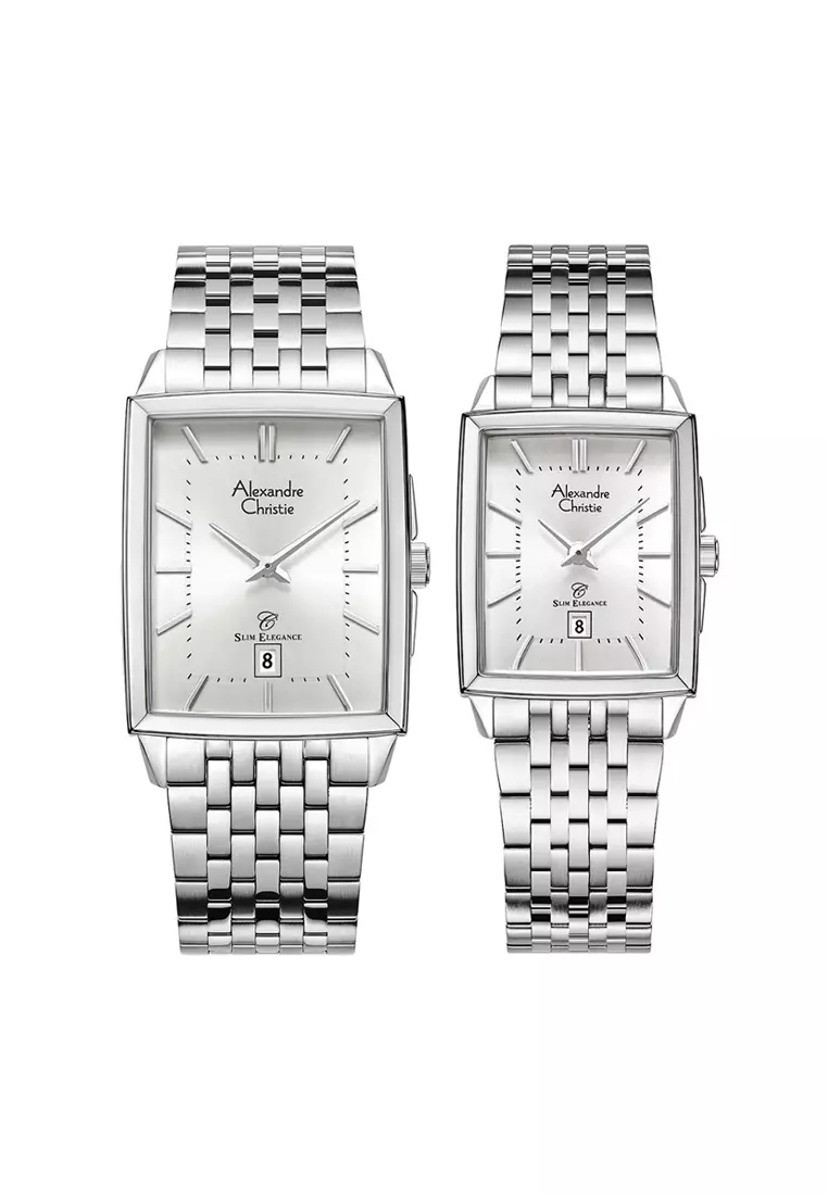 Alexandre Christie AC 8708 MDBSSSL & AC 8708 LDBSSSL Jam Tangan Couple