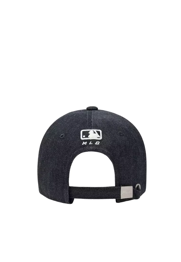 キャップ MLB Korea Denim New Structure Ball Cap CLE Charcoal Grey 3AC Jual MLB Korea Denim New Structured Ball Cap - Cleveland