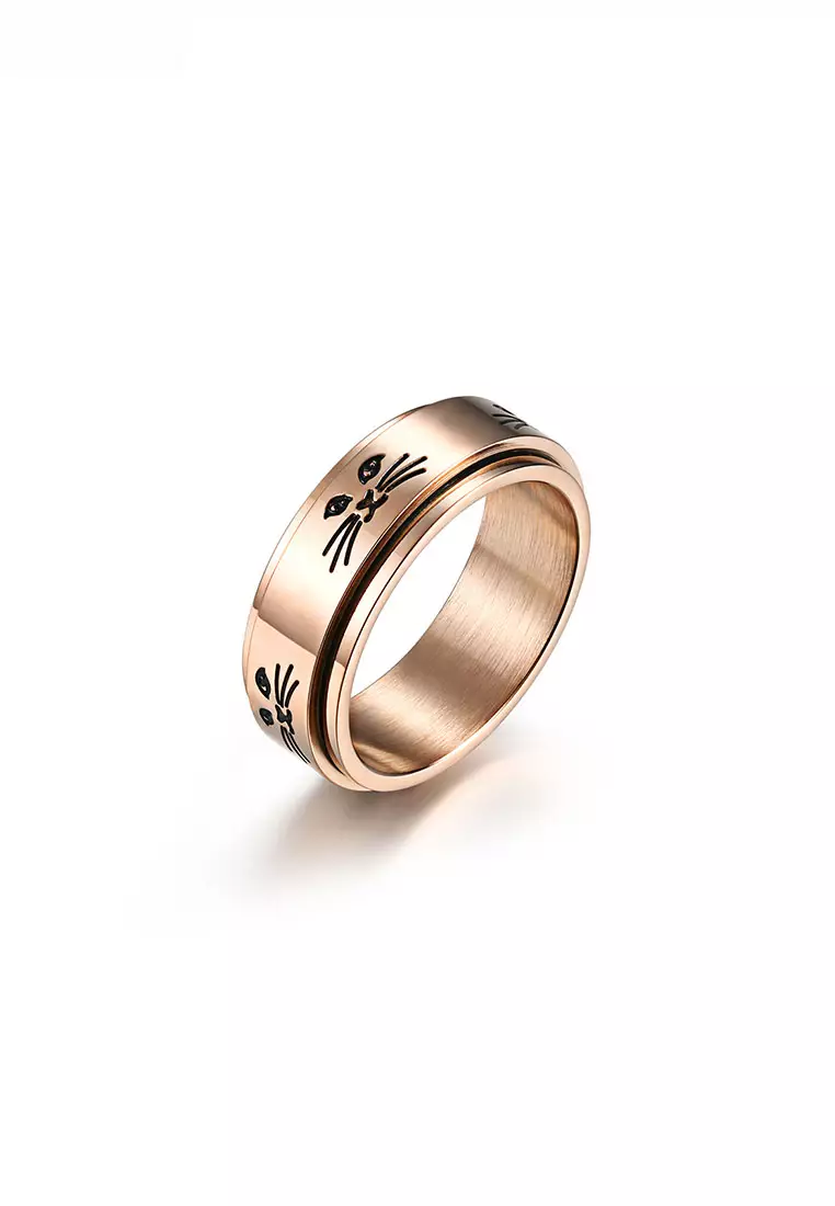 Gold titanium ring hot sale