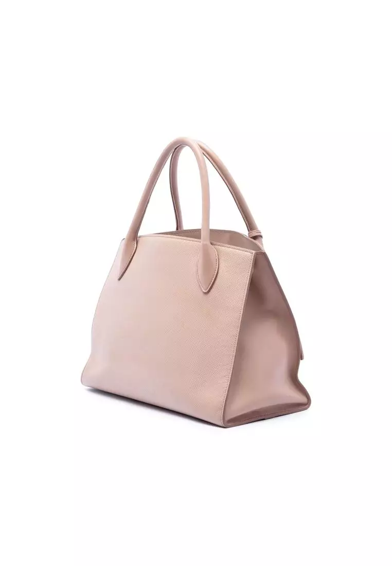 Pre-Loved Prada Medium Saffiano Cuir Monochrome Top Handle Tote