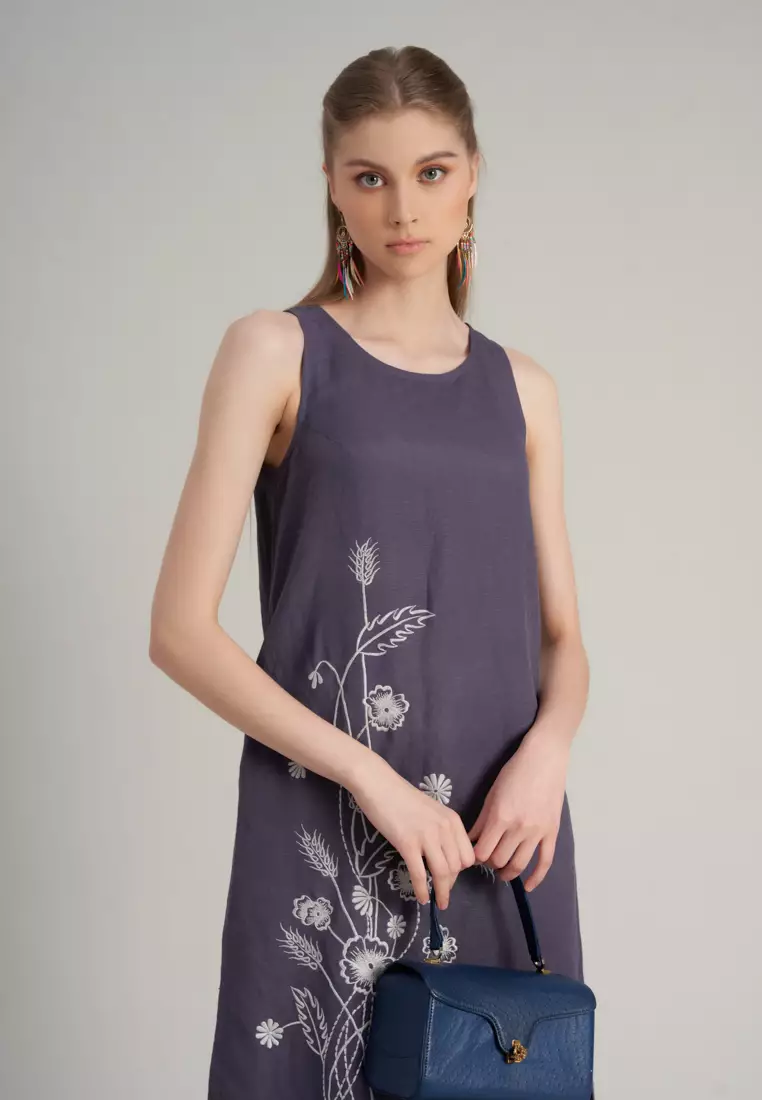 De Soleil Midi Linen Dress