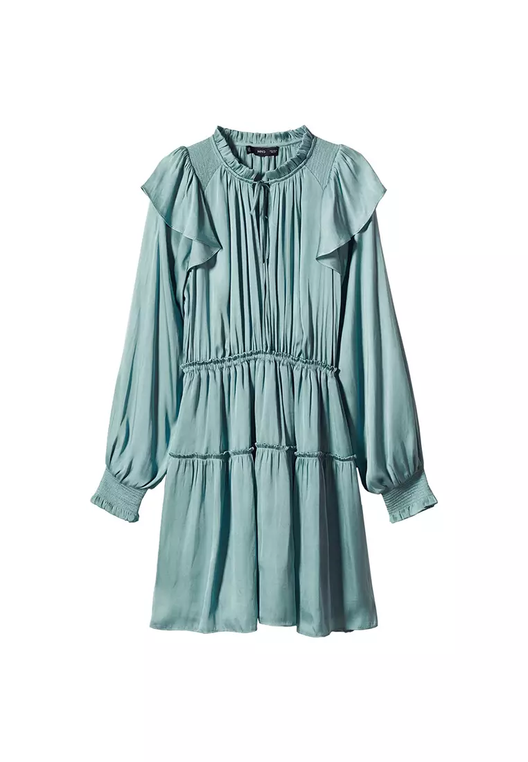 Ruffle Satin Dress