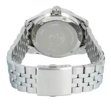 Jam Tangan Pria Alba AL4761 AL4761X1 Automatic Strap Stainless Steel Silver Color Men Blue Dial Original Garansi Resmi