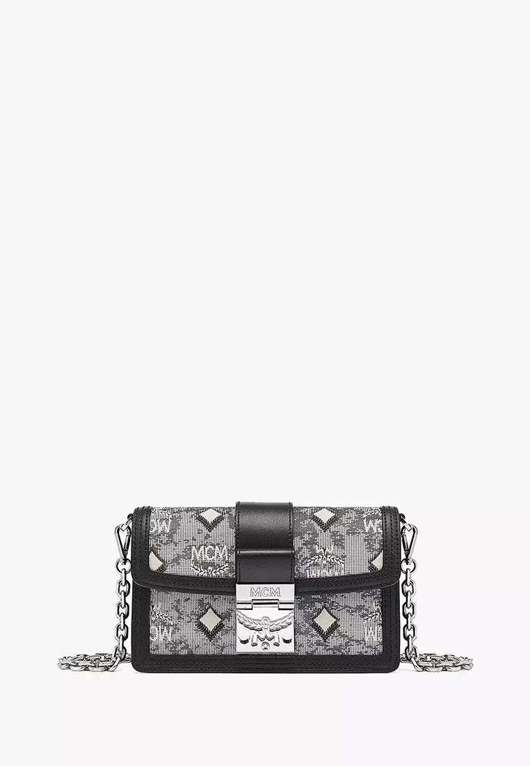 White mcm shop crossbody bag