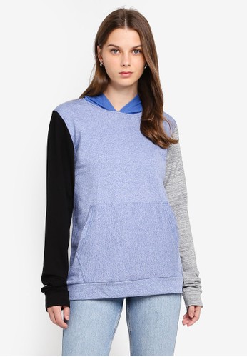 Jual Uniqtee Contrast Color Sweatshirt With Hoodie Original Zalora Indonesia