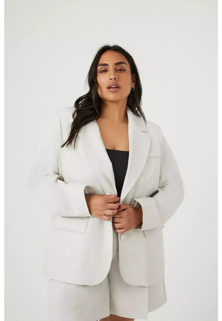 Buy FOREVER 21 Plus Size Notched Blazer 2024 Online ZALORA