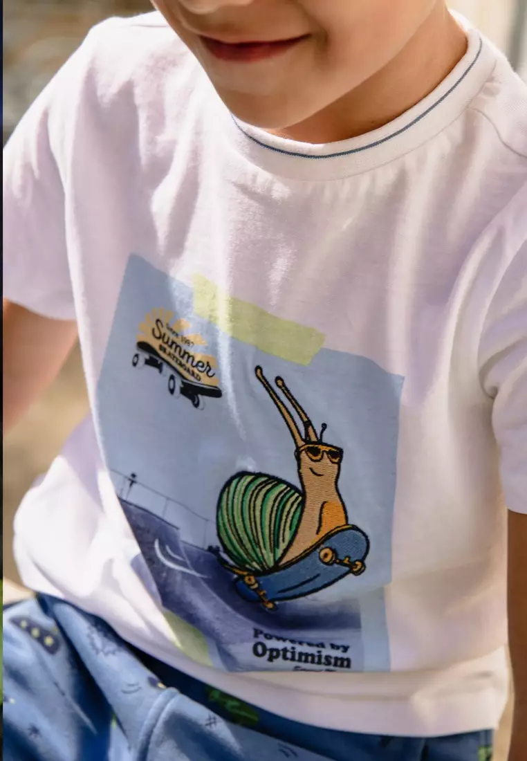 Skateboard Motif T-shirt