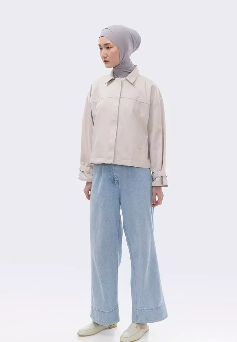 Ria Miranda Almond Brown Sherly Jacket