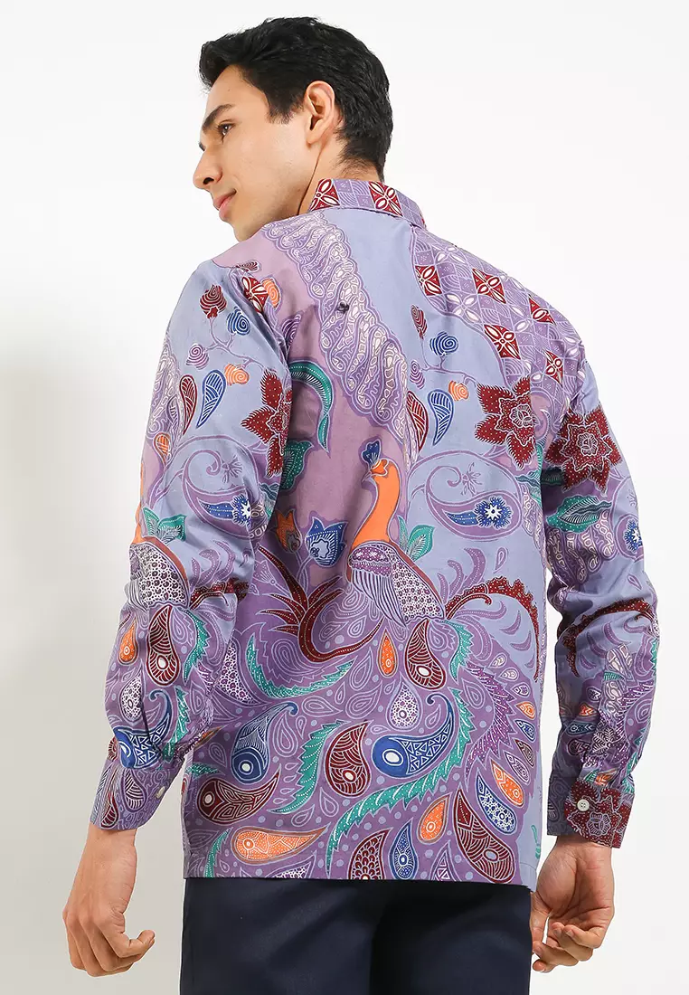 Numatya Kemeja Batik Tulis Premium Pria Casual Modern Lengan Panjang