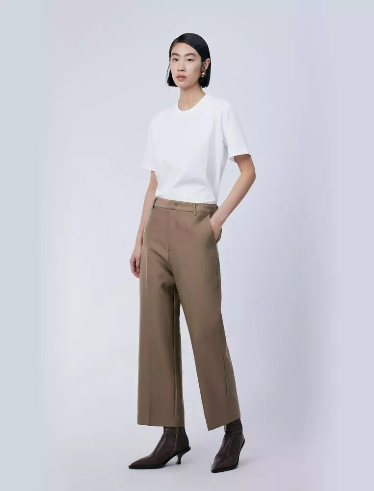 Straight Cut Ankle-Length Pants