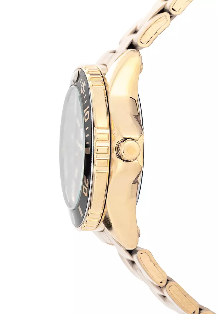 Analog Watch 20122485-Gold-Black Dial