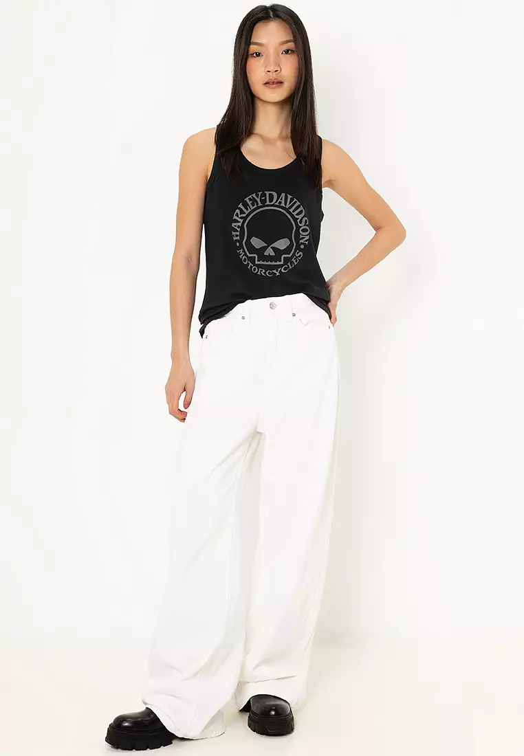 Women's Ultra Classic Skull Tank - Black Beauty