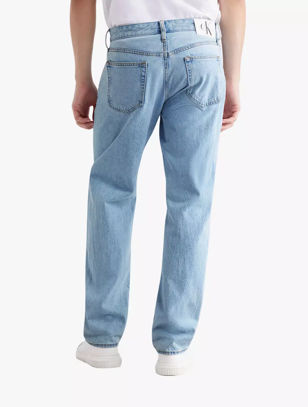 Calvin Klein Jeans Beige Recycled Cotton Casual Pants