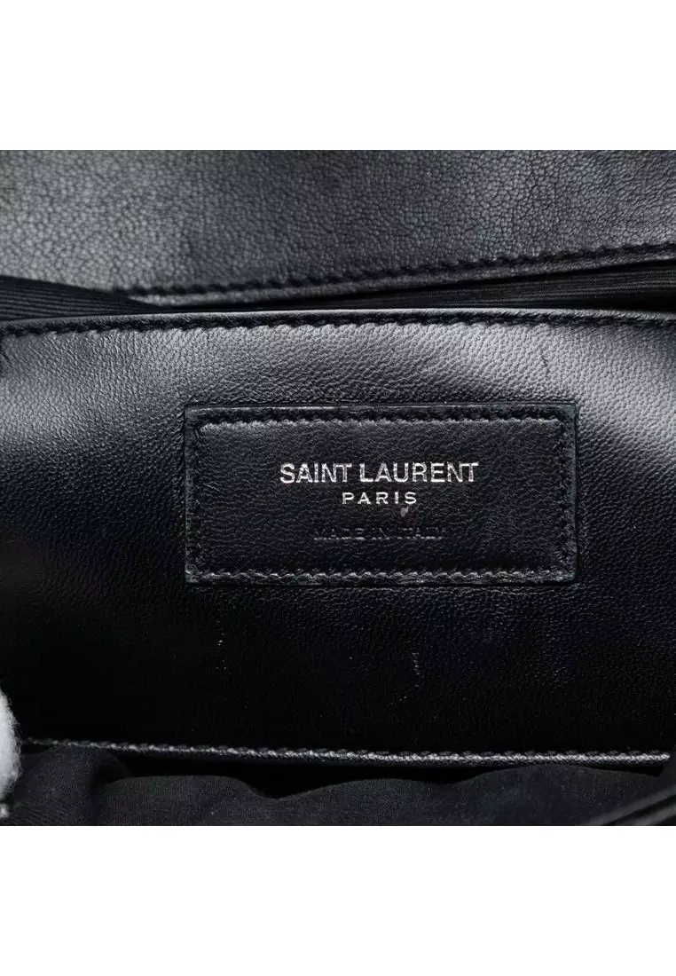 Pre-Loved Saint Laurent Medium Sheepskin Triquilt Monogram College Bag