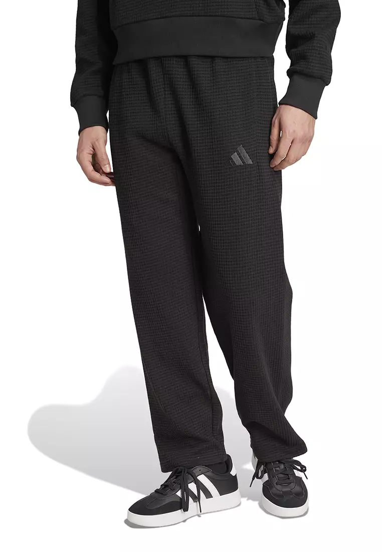 Open Hem Mens Adidas Cuffed Tracksuit Bottoms Trefoil Essentials