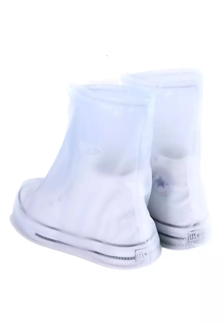 Anari Pelindung Sepatu Hujan Reusable Rain Boot Cover Unisex Desain Transparan Material PVC ORIGINAL - Transparent