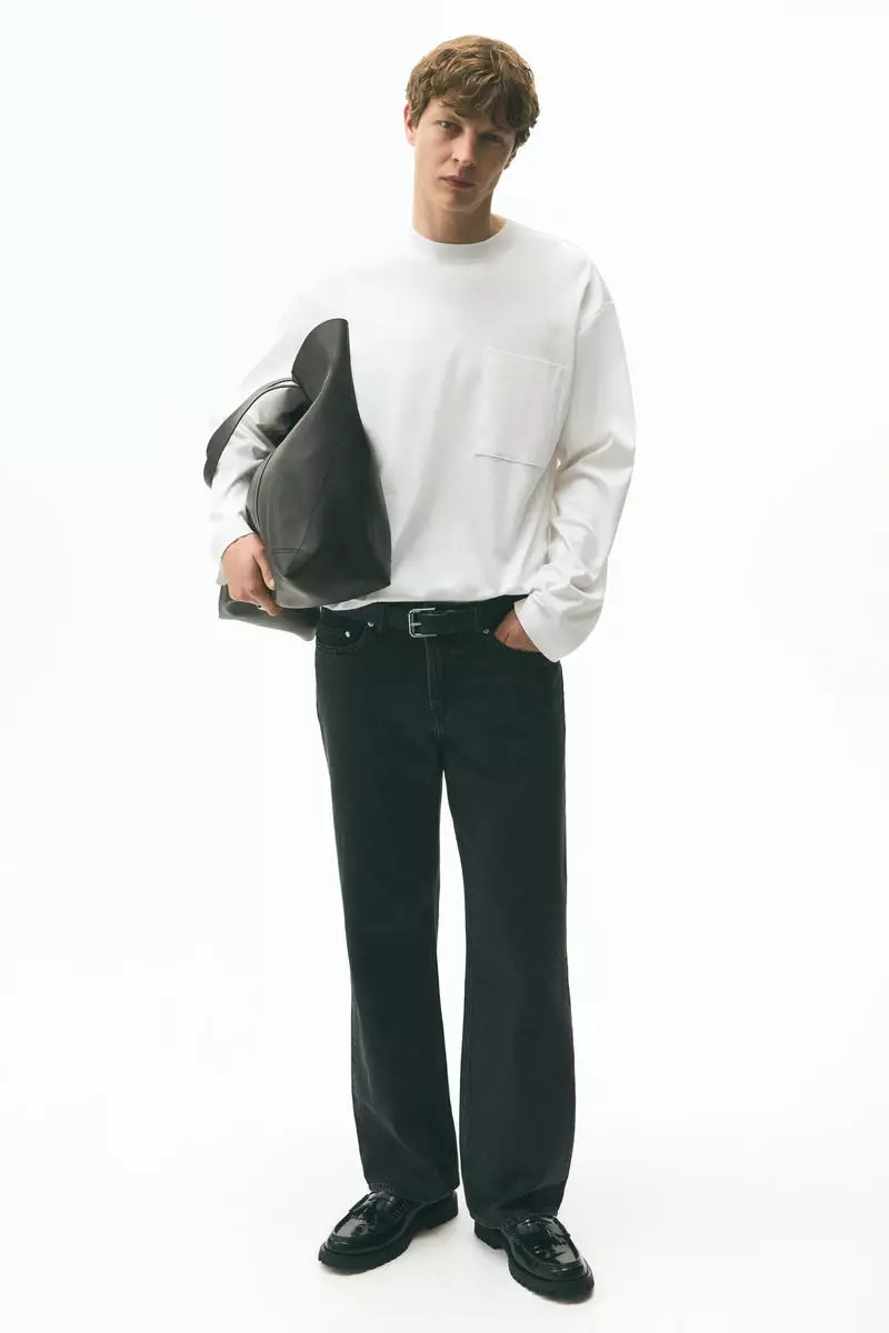 Loose Fit Long-sleeved jersey top