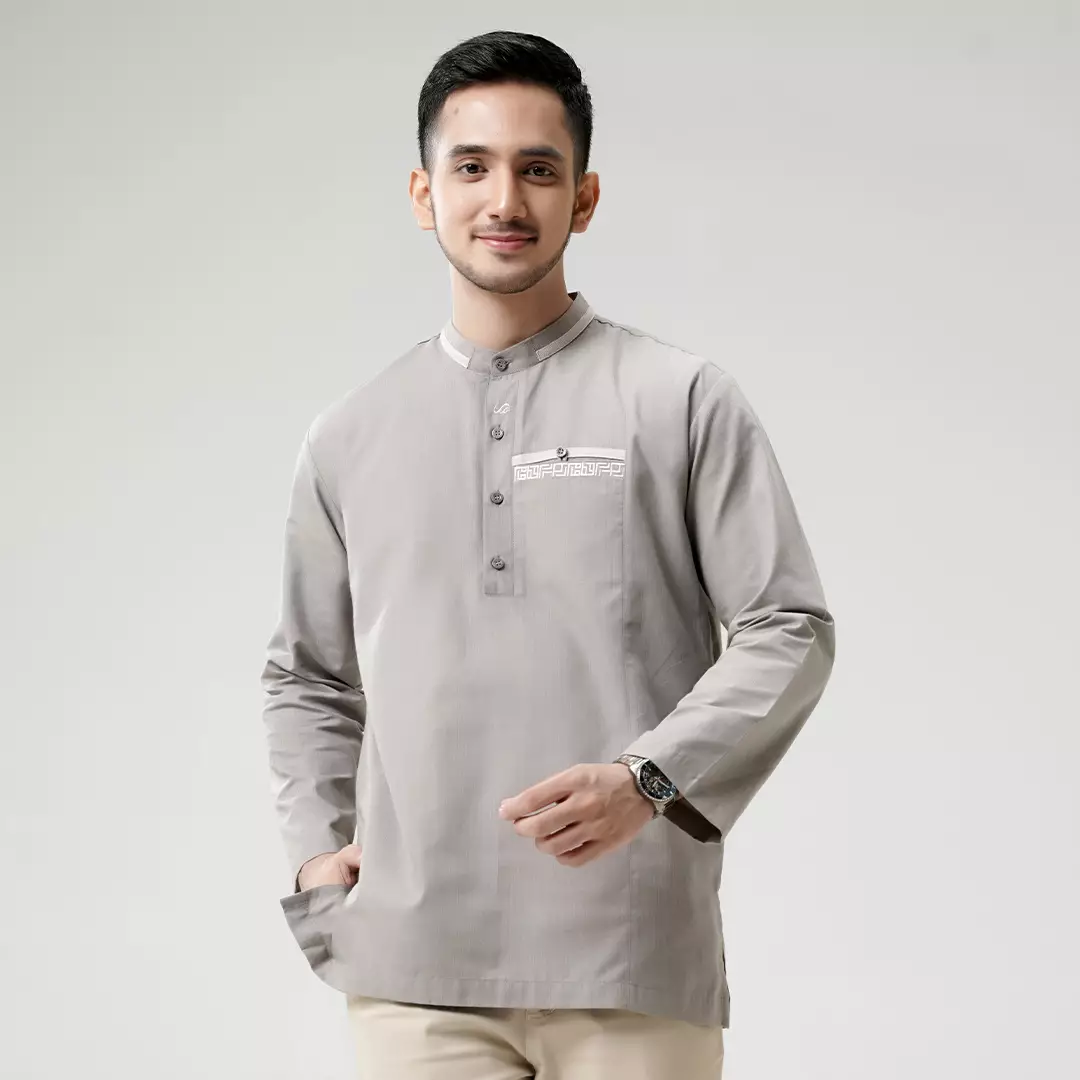 Rabbani - Kemeja Koko Muslim Pria Lengan Panjang Dewasa Kemko Dzakir Exclusive - Cinder