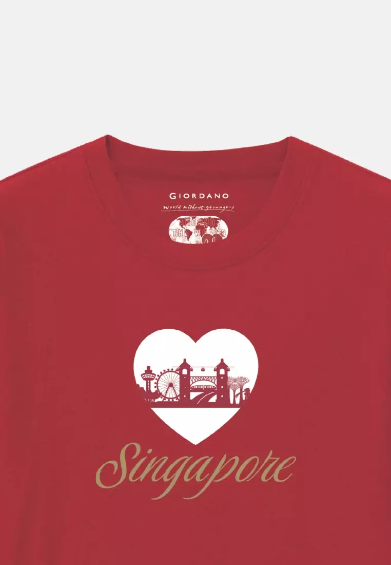 Giordano Men Singapore National Day 2025 Collection Slim Fit T-shirt