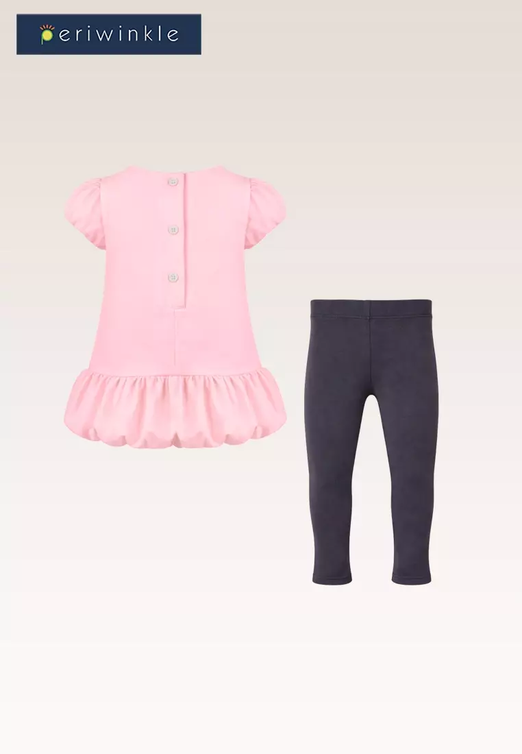 Sharlene Baby Girls Pink Bubble Skirt Dress Set with Headband