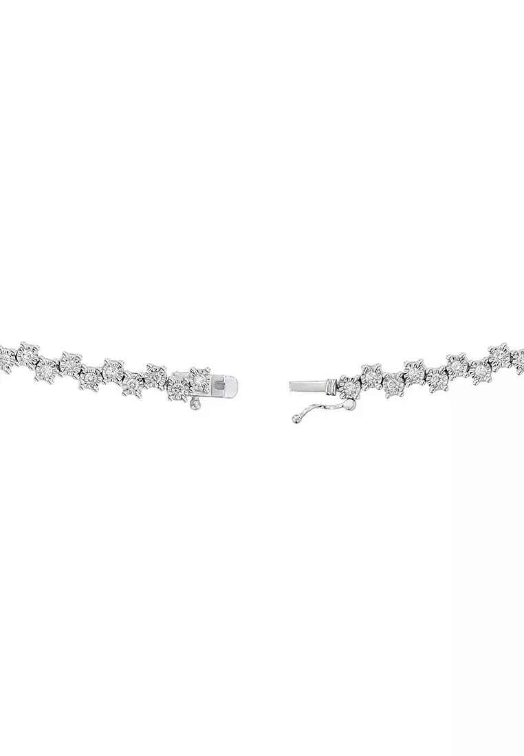 HABIB Diamond Tennis Bracelet in 375/9K White Gold 67794