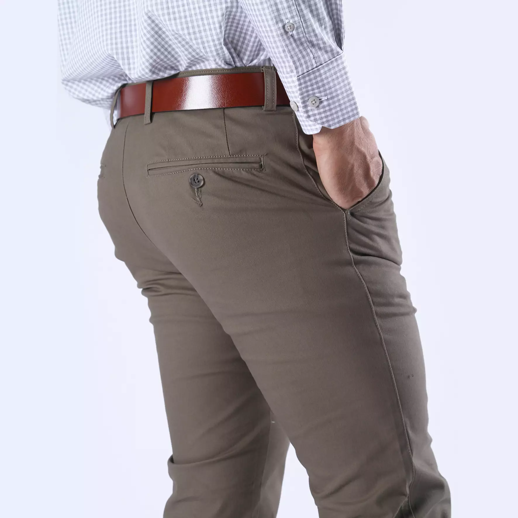 Ethan White Celana Panjang Chino Casual Khaki Merritt