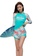 LYCKA blue LNN2242 Korean Lady Long Sleeve Rush Guard Swimwear Blue 544E1US1395599GS_1