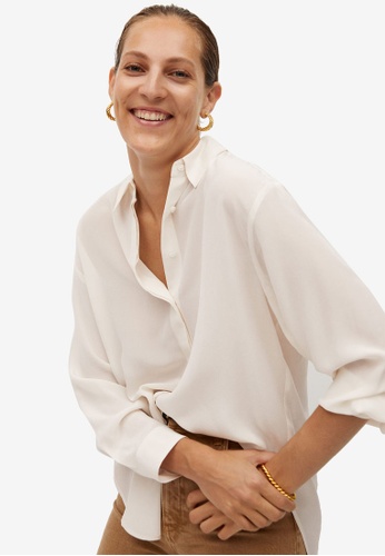 Mango 100% Silk Shirt | ZALORA Philippines